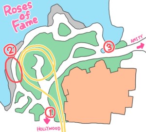 USJバラ園地図