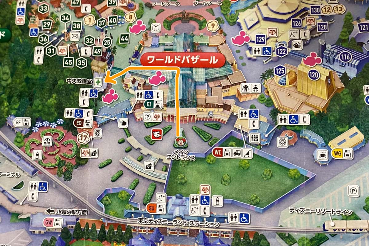 ディズニーランドのマップ