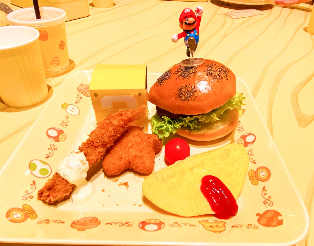 ハンバーガー•キッズセット（マリオのピック付き）