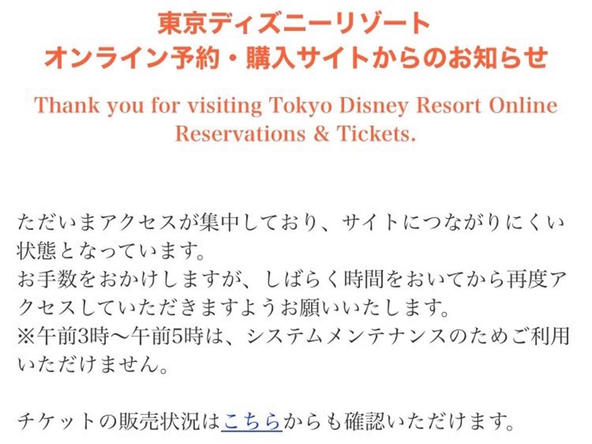 ディズニーランドのチケットを購入