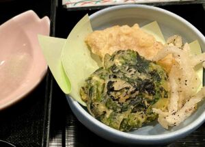 【季節の天麩羅(筍、菜の花、白魚)】