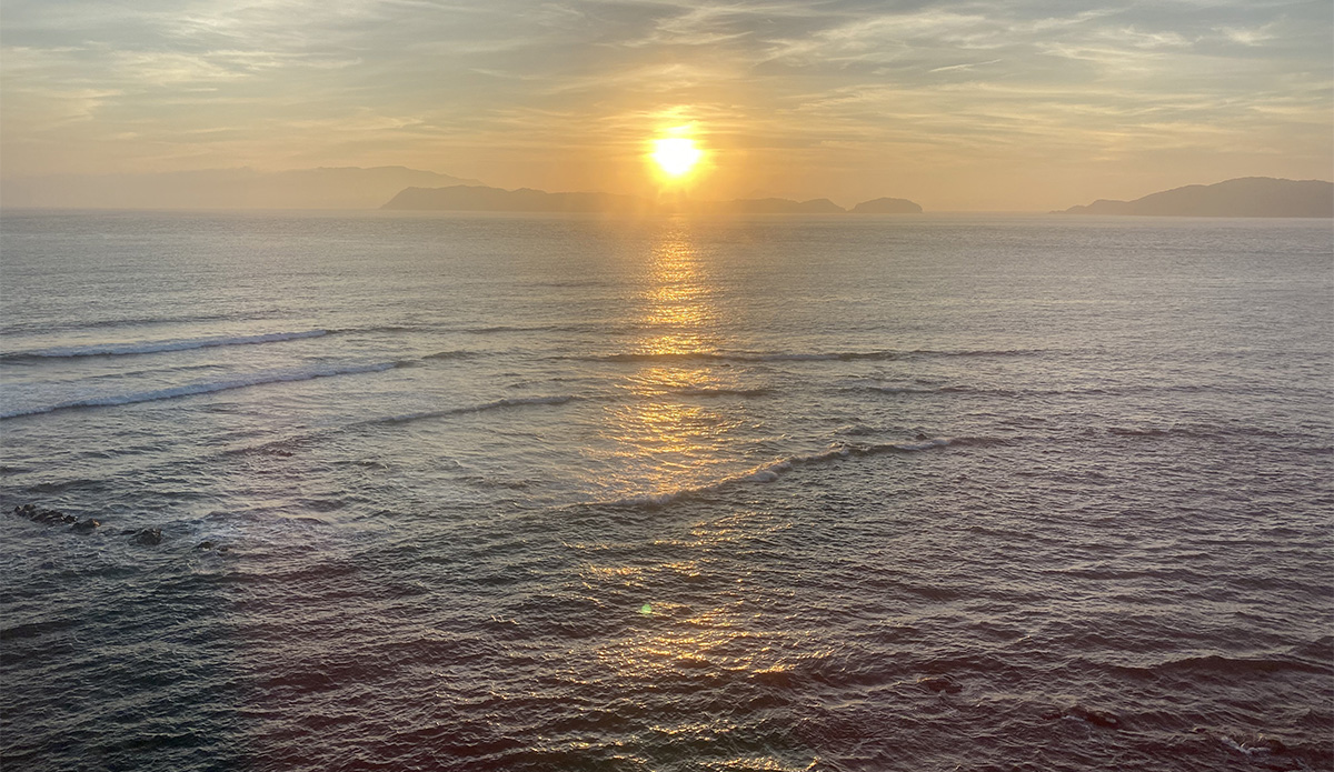 加太　夕日　日の入り