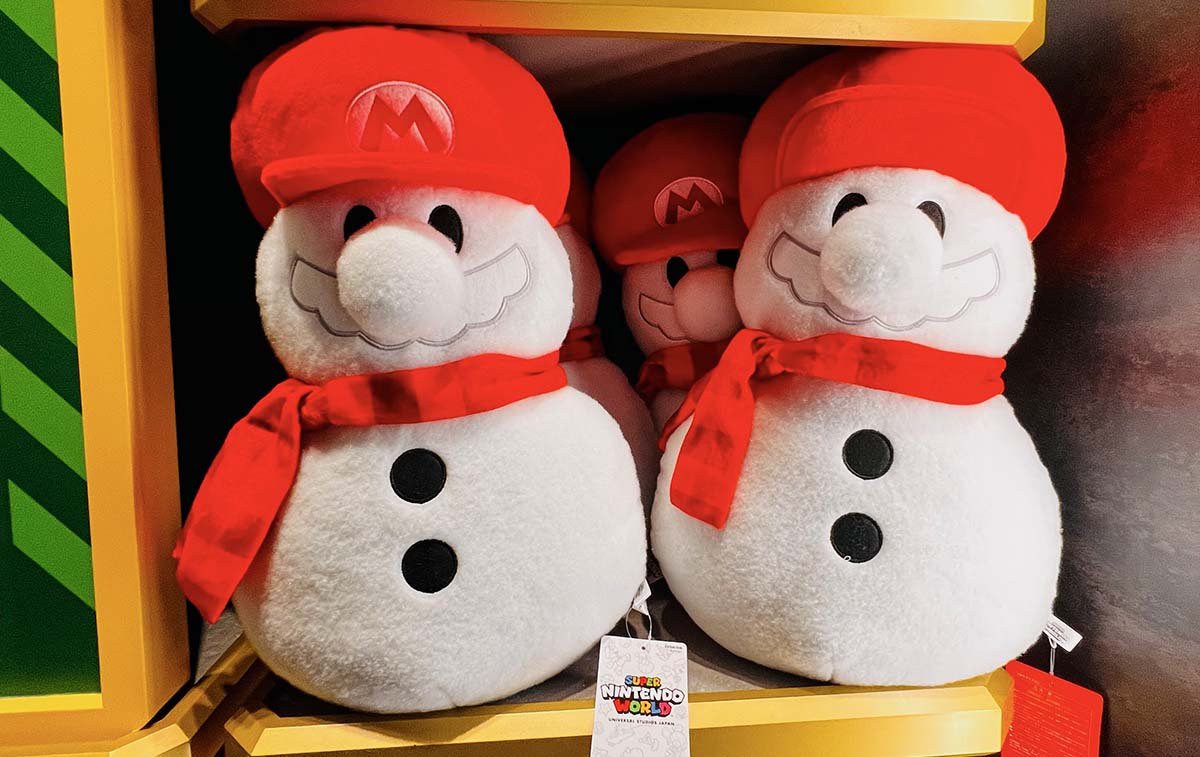 マリオ雪だるま　クッション