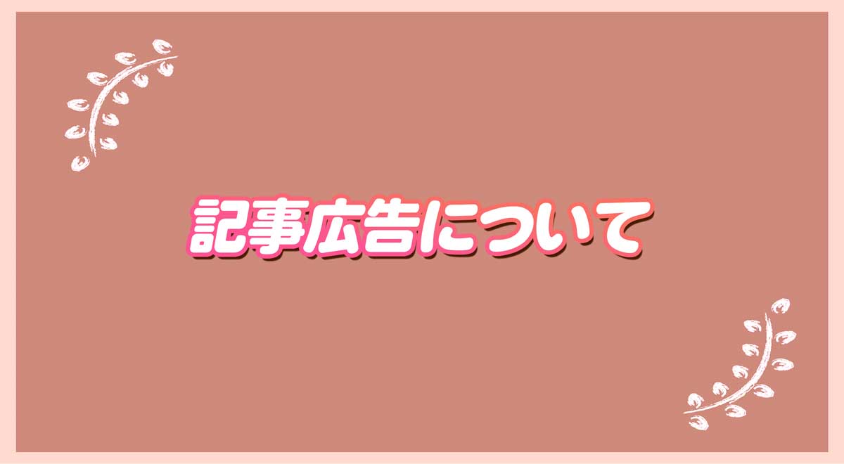 記事広告　メニュー・プラン