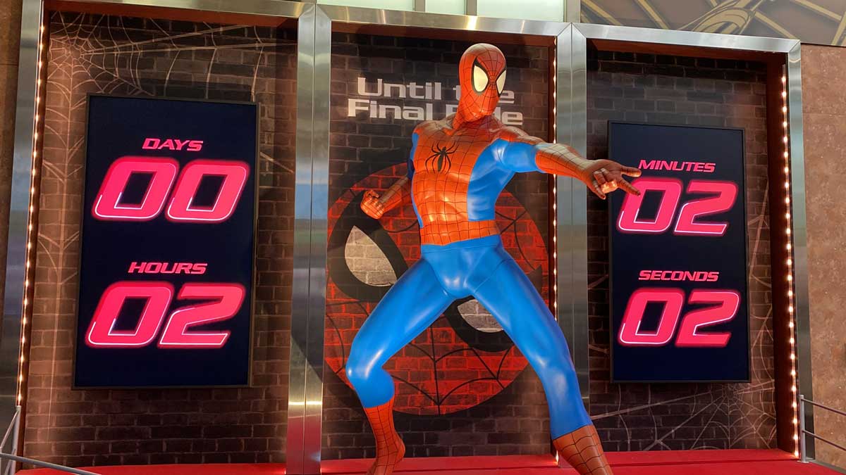 スパイダーマン終了まで残り２時間２分２秒