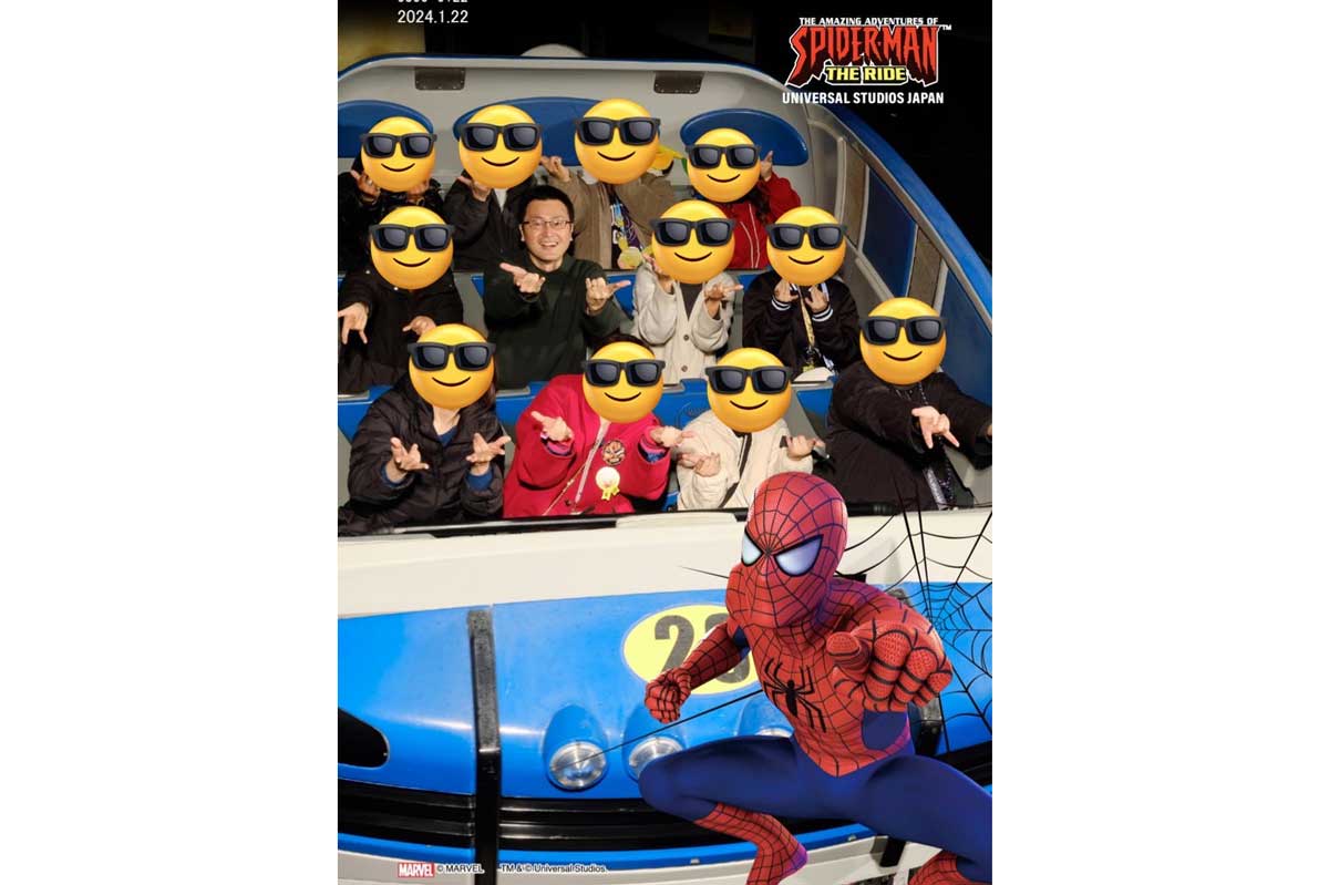 スパイダーマンザライド記念写真