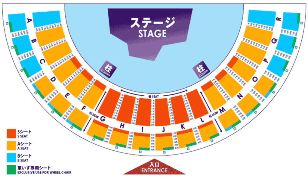 ワンピースプレミアショー2024座席表