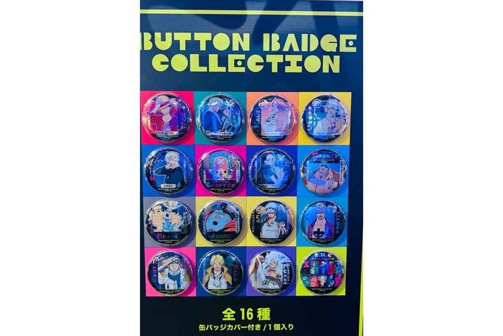 USJワンピースグッズ2024 ONE PIECE 缶バッチ