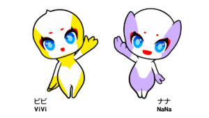 三菱未来館 キャラクターの名前 ビビ、ナナ