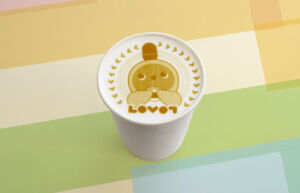 LOVOTラテアートホットカフェラテ