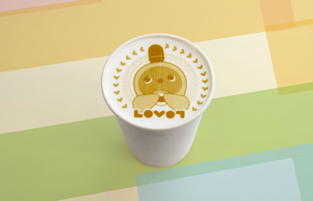 LOVOTラテアートホットカフェラテ