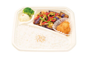なす味噌炒め 唐揚げ弁当