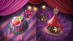 『ハミクマキャンディ・ケーキ ~ストロベリー~』『ハミクマ・サイコサーカス・ケーキ ~ビターチョコ~』