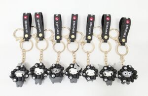 ミャクミャク サンリオコラボキーホルダー モノクロ