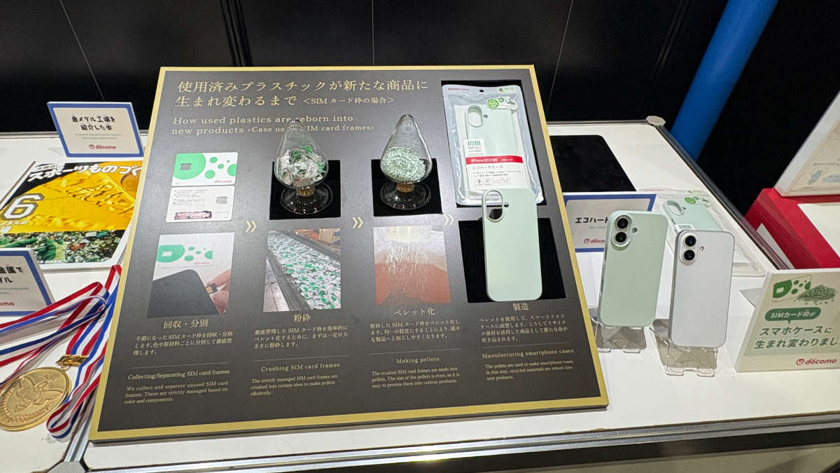 携帯電話のSIMカード周辺の部分からスマホケースに再生