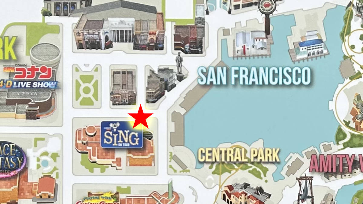 USJブルースブラザーズショー　開催場所・地図