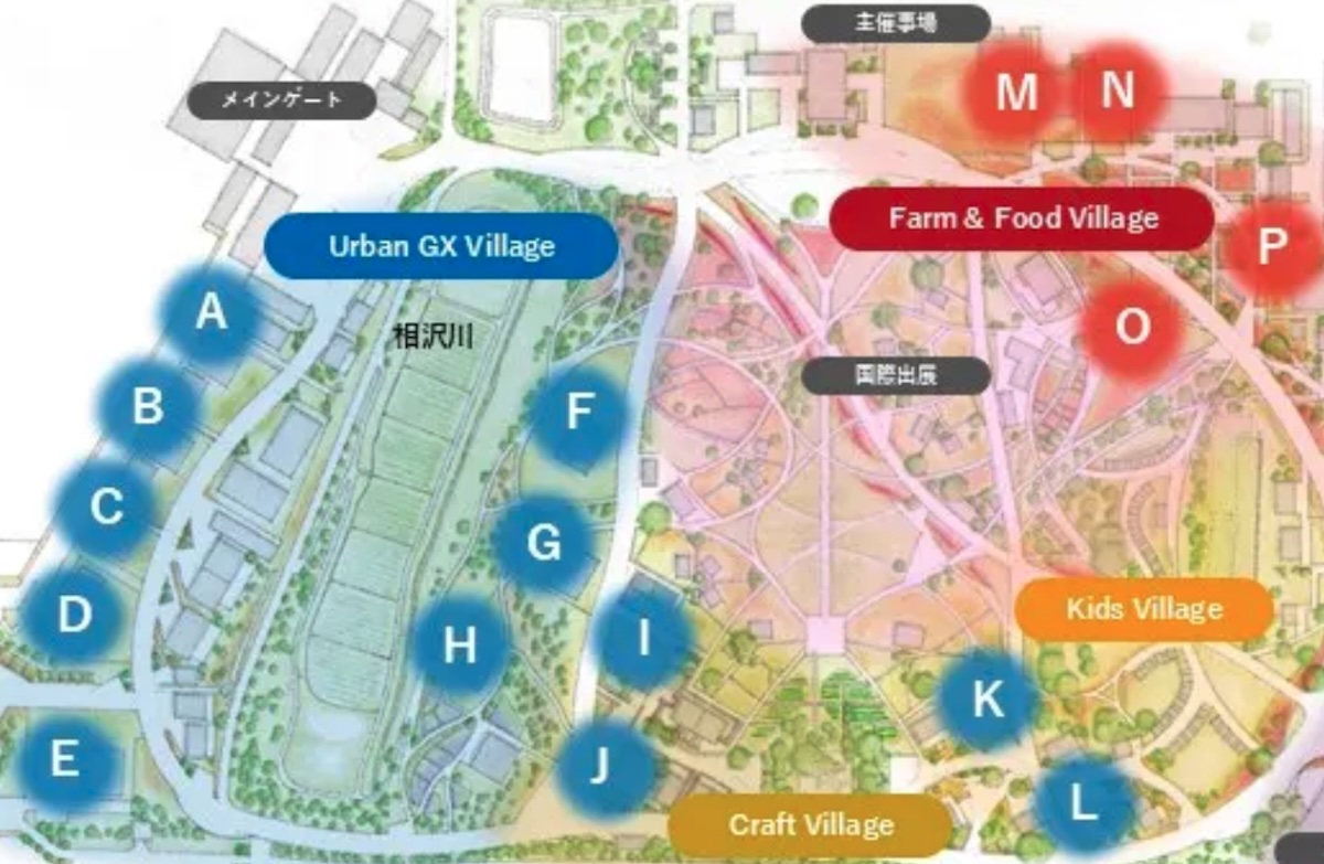 GREEN×EXPO 2027 Villageマップ