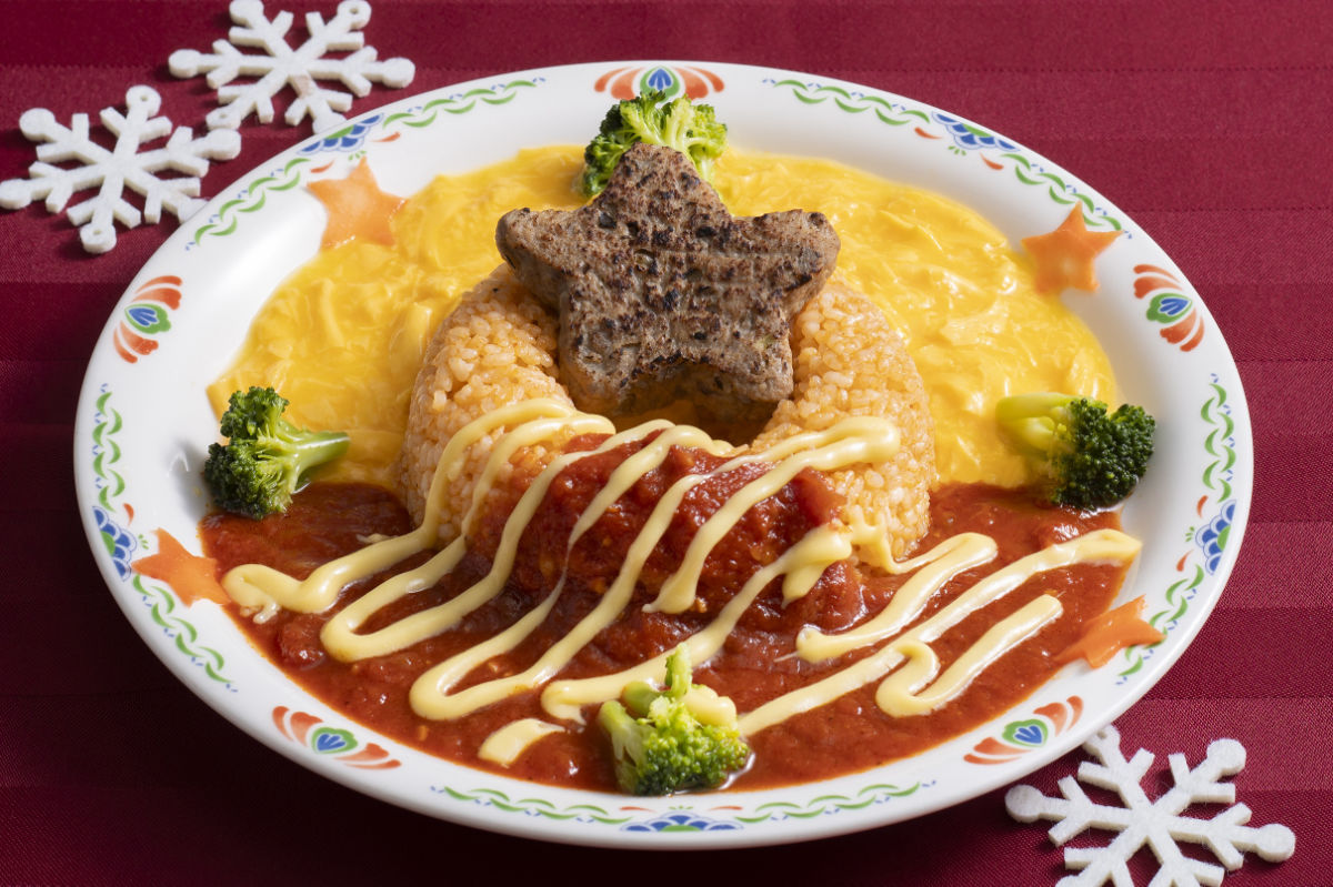 クリスマスリースオムライス