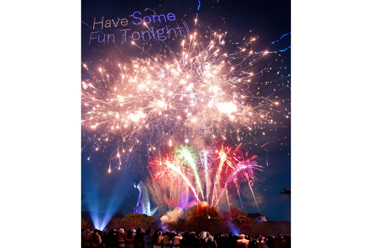 万博記念公園で花火大会