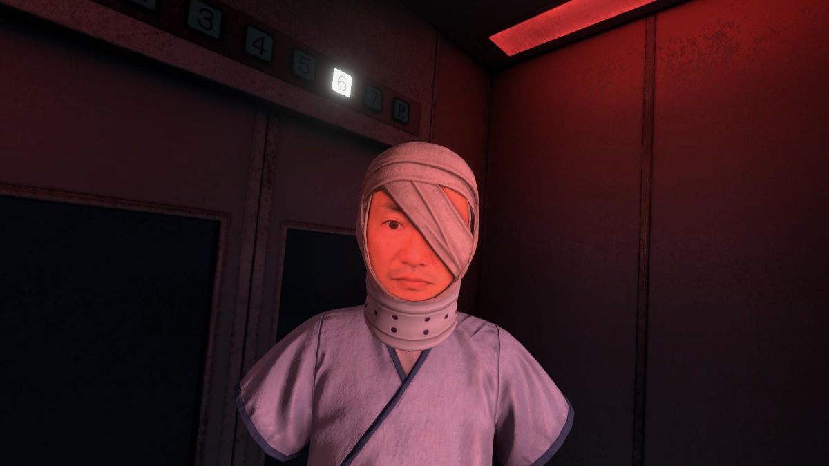 エレベーターの中