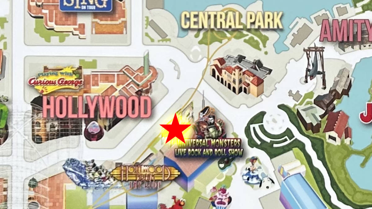 USJウィキッド 会える場所の地図