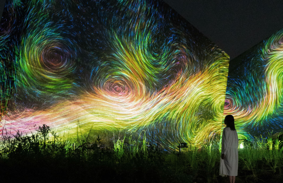 大阪・長居で春限定の夜アート体験！チームラボの桜が輝く幻想イベント