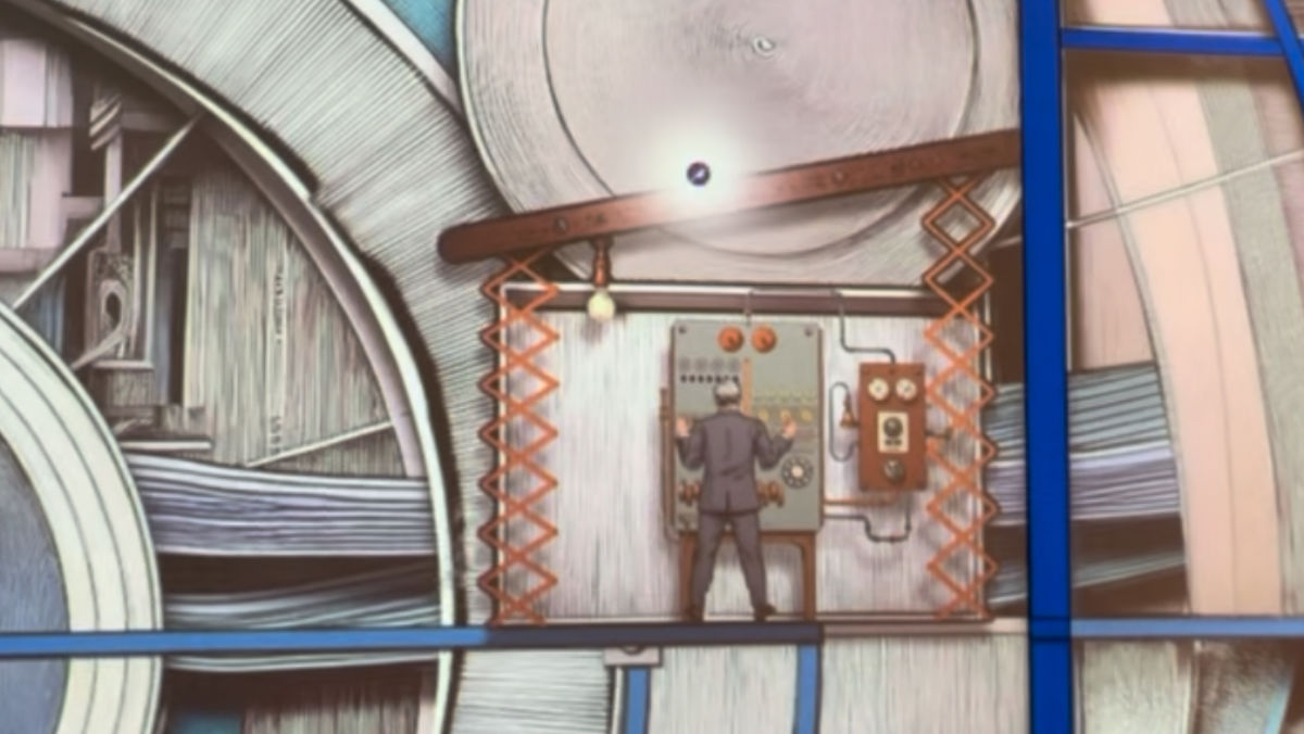 映像でビー玉が動く