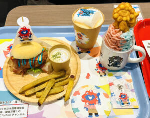 EXPO 2025 OFFICIAL CAFE(らぽっぽ リンクス梅田店)おいもバーガープレート