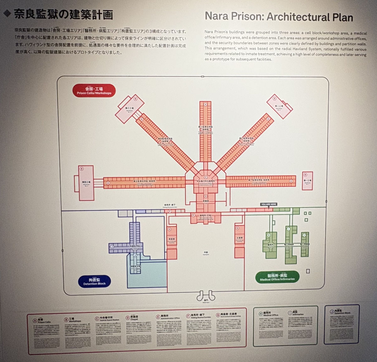 奈良監獄の建築計画図面