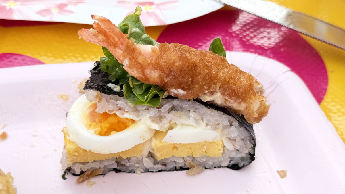 海老フライ（Wたまご）　ワンハンド弁当