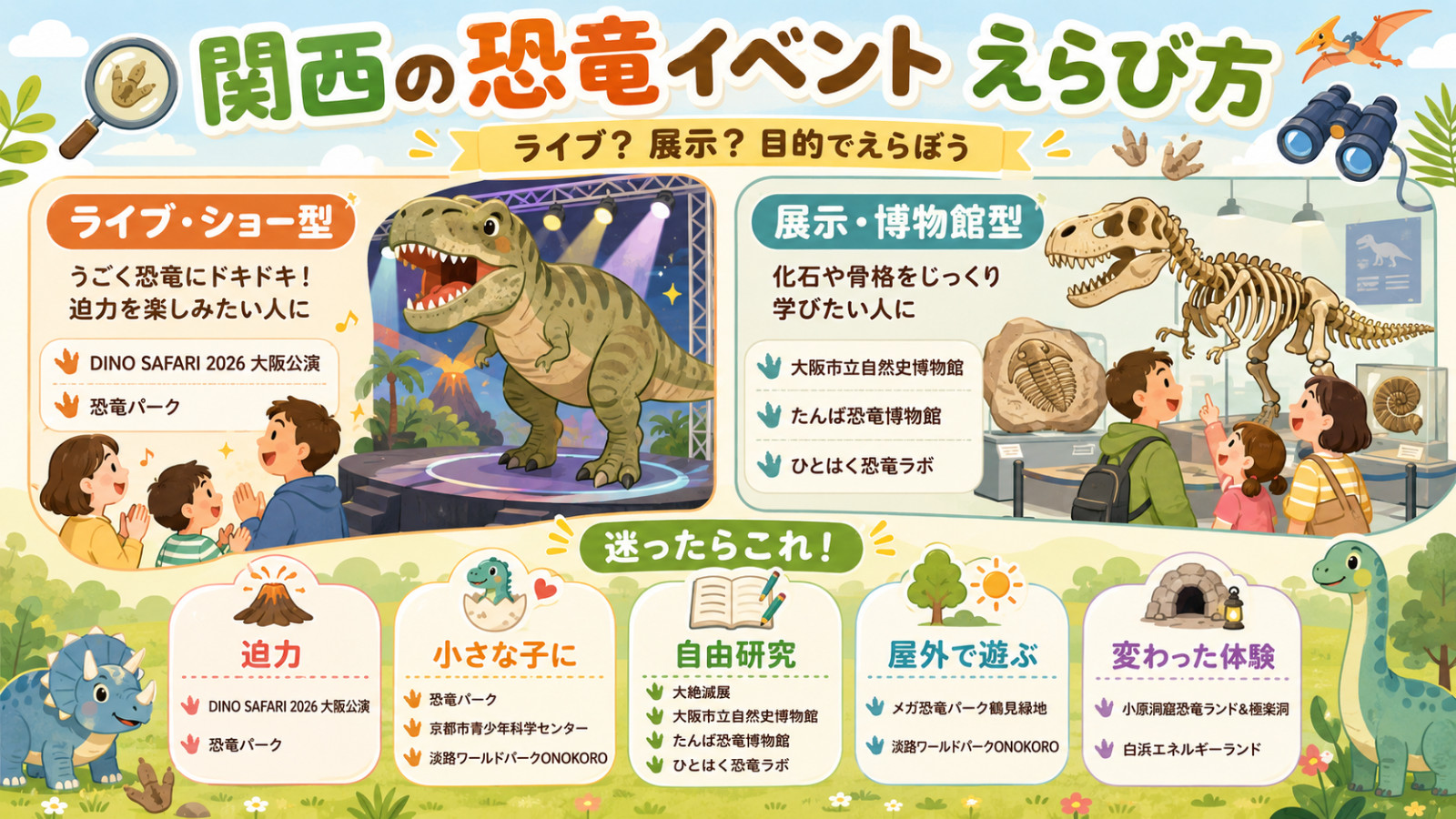 関西恐竜イベント、常設展示