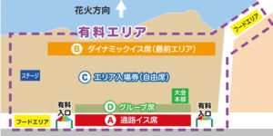 有料エリア、無料エリア 地図