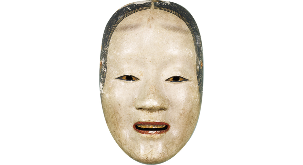 重要文化財　能面 泥眼　「天下一河内」焼印　江戸時代・17世紀　東京国立博物館蔵