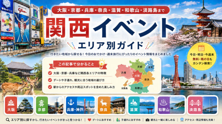 大阪・京都・兵庫から選ぶ 関西のおでかけエリア案内