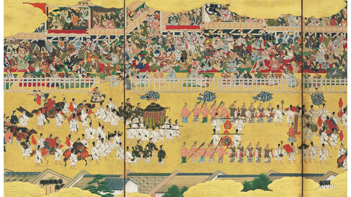 《二條城行幸圖屏風》局部:後水尾天皇的鳳輦(左隻)江戶時代・17世紀 京都市指定文化財 泉屋博古館