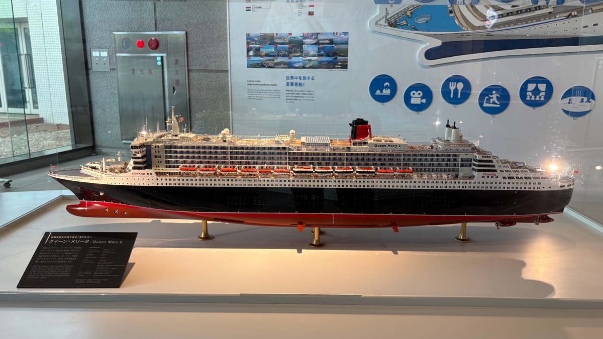 神戸海洋博物館に展示されている大型客船の模型
