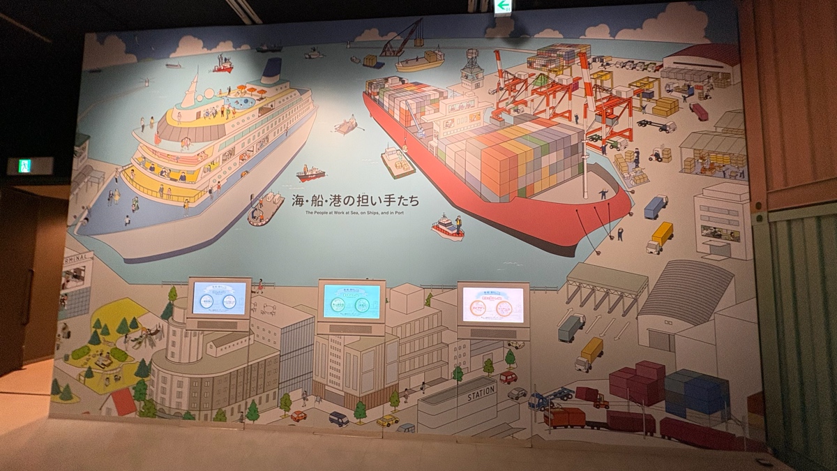 海・船・港の担い手たちを紹介する神戸海洋博物館の展示