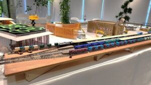 R&D国際交流センターA棟2階北ロビーに設置されたジオラマ