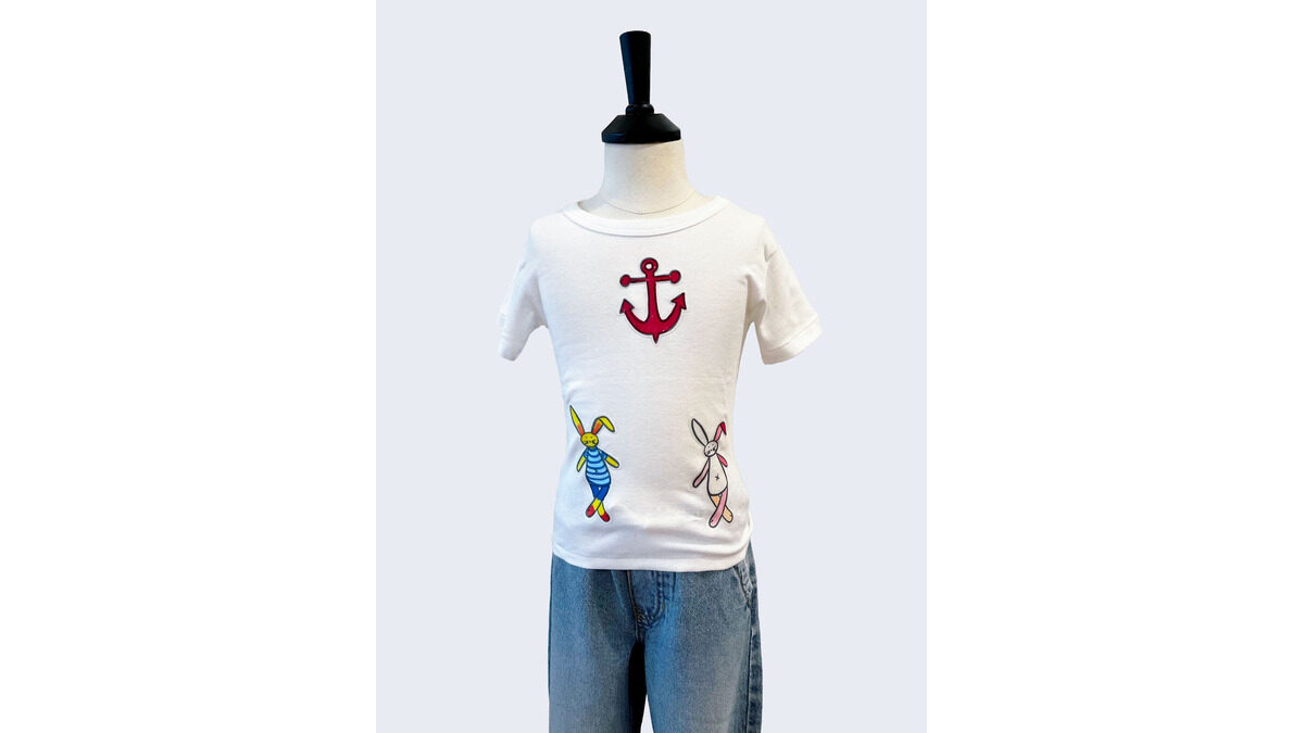 プチバトーのお絵描きプリントワークショップで制作するオリジナルTシャツのイメージ