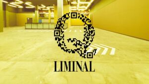 黄色いリミナルスペースにQ LIMINALのロゴが重なる公式ビジュアル